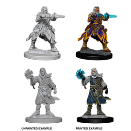 WIZKIDS WK 73411  PF UNPAINTED MINIS WV6 MALE HUMAN WIZARD