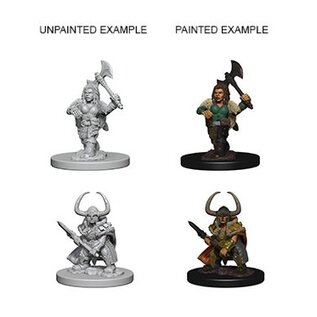 WIZKIDS WK 72645 DND UNPAINTED MINIS WV4 DWARF FEMALE BARBARIAN