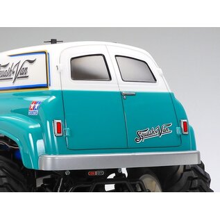 TAMIYA TAM 47497-600 SQUASH VAN GF-02 CHASSIS GREEN & WHITE PAINTED BODY (includes esc)