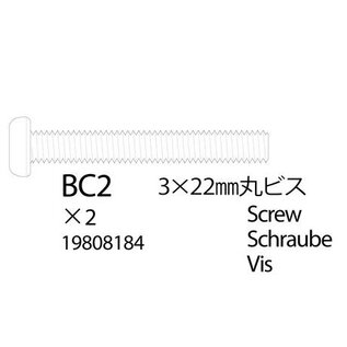 TAMIYA TAM 19808184 9808184 Machined screw 3x22 (pack of 2)