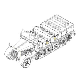 TRUMPETER TRU 07403 Trumpeter 1/72 Sd.Kfz.8 Schwerer Zugkraftwagen 12t