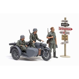 TAMIYA TAM 35384 GERMAN KS600 MOTORCYCLE & SIDECAR 1/35 PLASTIC MODEL
