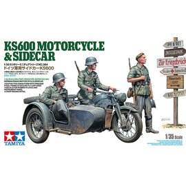 TAMIYA TAM 35384 GERMAN KS600 MOTORCYCLE & SIDECAR 1/35 PLASTIC MODEL