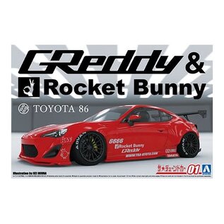 AOSHIMA AOS 06186 Aoshima 1/24 ZN6 Toyota 86 '12 Greddy&Rocket Bunny Enkei Ver.