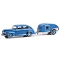 GREENLIGHT COLLECTIBLES GLC 32300-A 1942 FORD FORDOR SUPER DELUX WITH TEAR DROP TRAILER