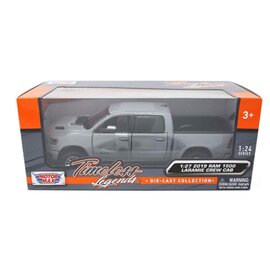 MOTOR MAX MM 79357-GY 2019 RAM 1500 CREW CAB LARAMIE GRAY 1/24 DIE-CAST