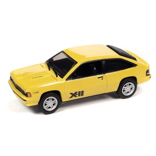 JOHNNY LIGHTNING JL 05807 1981 CHEVY CITATION X-11 BRIGHT YELLOW 1/64 DIE-CAST