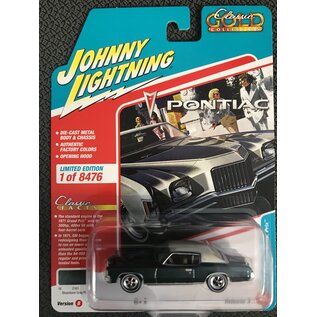 JOHNNY LIGHTNING JL 05810 1971 PONTIAC GRAND PRIX BLUESTONE GRAY POLY 1/64 DIE-CAST