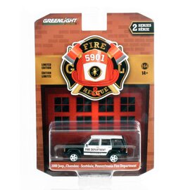 GREENLIGHT COLLECTIBLES GLC 67020-D 2000 JEEP CHEROKEE - SCOTTDALE, PENNSYLVANIA FIRE DEPARTMENT 1//64 FIRE & RESCUE SERIES 2
