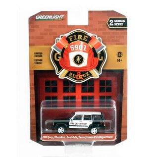 GREENLIGHT COLLECTIBLES GLC 67020-D 2000 JEEP CHEROKEE - SCOTTDALE, PENNSYLVANIA FIRE DEPARTMENT 1//64 FIRE & RESCUE SERIES 2