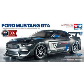 TAMIYA TAM 58664 RC Ford Mustang GT4 Race Car Kit, TT-02 Chassis includes esc