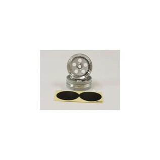 KYOSHO KYO SCH007SCB Front Wheel (Satin Chrome/2pc/ Tomahawk)