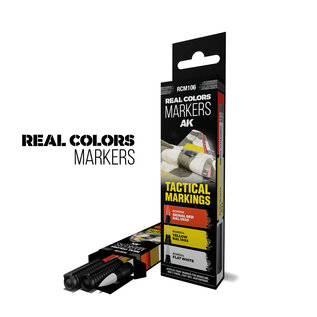 AK INTERACTIVE AK RCM106 AK Interactive Real Colors Markers Tactical Markings - Set 3 Real Colors Markers
