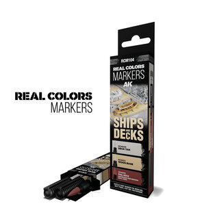 AK INTERACTIVE AK RCM104 AK Interactive Real Colors Markers Ships & Decks - Set 3 Real Colors Markers