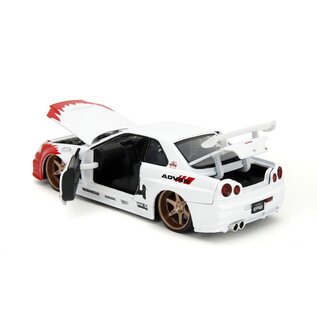 JADA TOYS JAD 35114 Jada 1/24 "Hollywood Rides" Street Fighter 2002 Skyline w/ Ryu