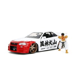 JADA TOYS JAD 35114 Jada 1/24 "Hollywood Rides" Street Fighter 2002 Skyline w/ Ryu