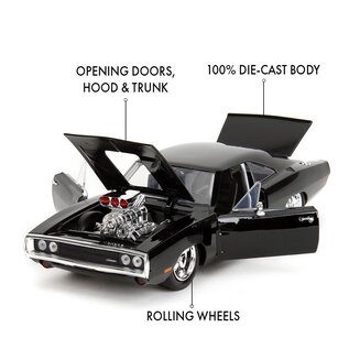 JADA TOYS JAD 35421 Jada 1/24 "Fast & Furious" Dom's Dodge Charger R/T (Movie 1)