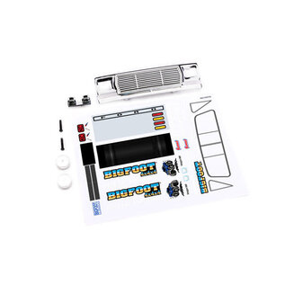 TRAXXAS TRA 9844X Traxxas Body conversion kit, 1/18 scale TRX-4MT Bigfoot No. 1 (includes front grille, engine detail & decals) (fits #9812 body)