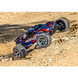 TRAXXAS TRA 37354-4-RED Traxxas 1/10 Rustler 2WD BL-2S Clipless - Red