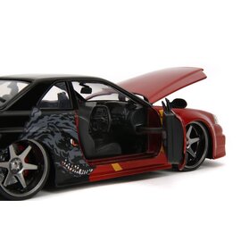 JADA TOYS JAD 35133 Jada 1/24 "Hollywood Rides" – Godzilla – 2002 Nissan Skyline GT-R (R34)