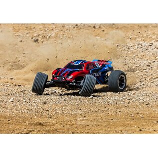 TRAXXAS TRA 37254-8-RED Traxxas Rustler 1/10 Stadium Extreme Heavy Duty Truck - Red