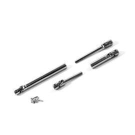 HOBBY PLUS HBP 240074 Hobby Plus Steel U-Joint Drive Shaft Set (2) For CR-18