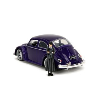 JADA TOYS JAD 35131 Jada 1/24 "Hollywood Rides" – 1959 VW Beetle w/ Wednesday Addams
