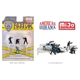 AMERICAN DIORAMA AD 76493MJ POLICE LINE 1/64 SCALE FIGURES