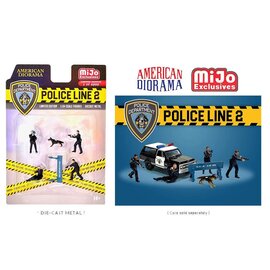 AMERICAN DIORAMA AD 76497 POLICE LINE 2 1/64 DIE-CAST figure pack (vehicle not included)