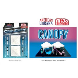 AMERICAN DIORAMA AD 76523MJ 2 PACK CANOPY SET/WHITE 1/64 DIE-CAST