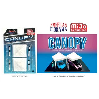 AMERICAN DIORAMA AD 76523MJ 2 PACK CANOPY SET/WHITE 1/64 DIE-CAST
