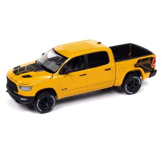 AUTOWORLD AW 06751 2023 RAM 1500 REBEL HAVOC EDITION BAJA YELLOW 1/64 DIE-CAST