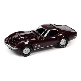 JOHNNY LIGHTNING JLC 05397 1969 CHEVY CORVETTE 427 GARNET RED MCACN 1/64 DIE-CAST