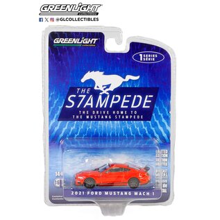 GREENLIGHT COLLECTIBLES GLC 13340-E 2021 FORD MUSTANG MACH 1 RED 1/64 DIE-CAST