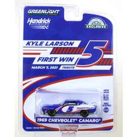 GREENLIGHT COLLECTIBLES GLC 30495 1969 CHEVROLET CAMARO KYLE LARSON 1/64 DIE-CAST FIRST WIN