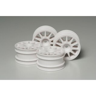 TAMIYA TAM 51237 M-CHASSIS 11-SPOKE WHEELS 4pcs. (white)Suzuki Swift Super 1600 Wheels (4)