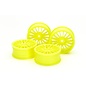 TAMIYA TAM 54852 18-SPOKE WHEELS (24mm width, offset 0) (fluorescent yellow) 4pcs.