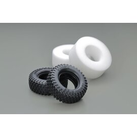 TAMIYA TAM 51717 BLOCK PIN " ROUGH RIDE" TIRES (W/INNER SPONGE, 2pcs. )