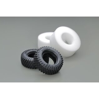 TAMIYA TAM 51717 BLOCK PIN " ROUGH RIDE" TIRES (W/INNER SPONGE, 2pcs. )
