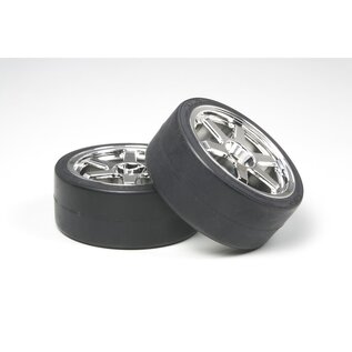 TAMIYA TAM 53960 6-Spk Mesh Whl w/Drft Tire Type D (2)
