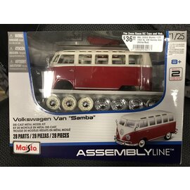 MAISTO MAI 39956 Maisto 1/25 1962 AL VW Samba Van (White/Red)