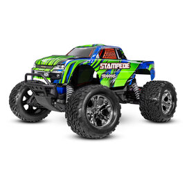 TRAXXAS TRA 36254-8-GRN Traxxas Stampede 1/10 Monster Truck RTR Extreme Heavy Duty with TQ 2.4GHz Radio System and XL-5 ESC (Fwd/Rev) Includes 7-Cell NiMH 3000mAh Traxxas Battery and 4-amp USB-C Charger w/ iD - Green