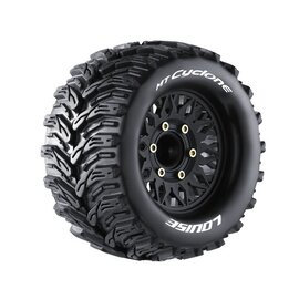Louise RC LOU LT3226SX Louise R/C MT-Cyclone 2.8" Removable Hex Black Whls 4.7" OD(2)