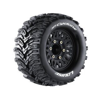 Louise RC LOU LT3226SX Louise R/C MT-Cyclone 2.8" Removable Hex Black Whls 4.7" OD(2)