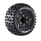Louise RC LOU T3227SX Louise R/C ST-Uphill 2.8" Removable Hex Black Whls 4.0" OD(2)