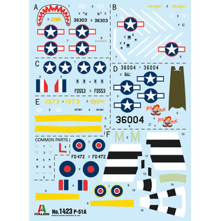 ITALERI ITA 1423 P-51A MUSTANG PLASTIC MODEL 1:72