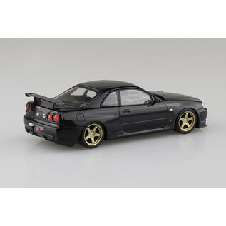 AOSHIMA AOS 06631 Aoshima 1/32 SNAP KIT #11-SP2 Nissan R34 Skyline GT-R Custom Wheel (Black Pearl)