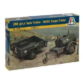 ITALERI ITA 229 1/35 250 Gal. S Tank Trailer/M101 Cargo Trailer plastic model