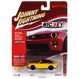 JOHNNY LIGHTNING JL 05392 2013 CHEVY CAMARO ZL1 RALLY YELLOW RELEASE 2 VER.B 1/64 DIE-CAST