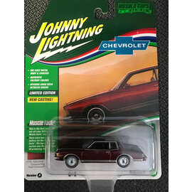 JOHNNY LIGHTNING JL 05385 1979 CHEVY MONTE CARLO CARMINE POLY/DARK CARMINE POLY RELEASE 2 VER.A 1/64 DIE-CAST